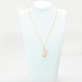 Farphoria_APRIKA_peach_porcelain_necklace_pendant_pink_gold