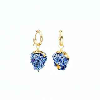 Farphoria_ELECTRA_blue_porcelain_artichokes_earrings_hoops_accessory