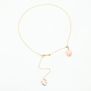 Farphoria_FLAMINA_lariat_porcelain_necklace_pink_artichoke