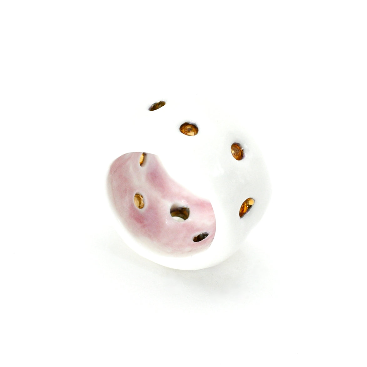 BEKIRIS_porcelain_ring_pierced_with_gold_pink_interior