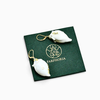 White floral earrings, an original birthday gift for beloved woman 