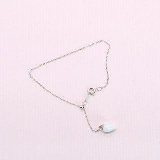 Lightweight elegant bracelet with tiny porcelain charm for everyday wear