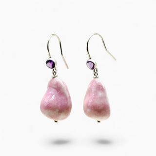 Artisan porcelain pearl earrings, a unique gift for a woman who has everything