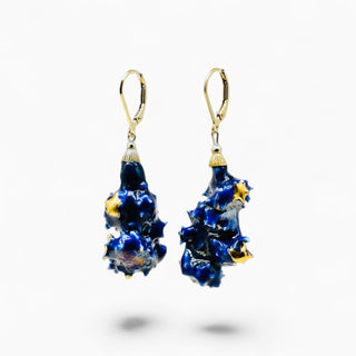 Handmade porcelain flower earrings, a special 18th anniversary gift for her
