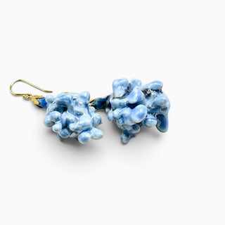 Unique porcelain flower earrings – handmade anniversary gift idea for wife