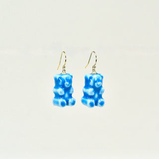 Blue gummy bear-shaped earrings perfect birthday gift by FARPHORIA London