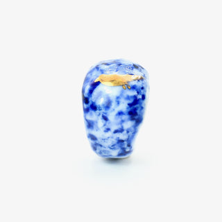 One-of-a-kind cobalt blue porcelain ring – romantic jewelry gift idea for girlfriend