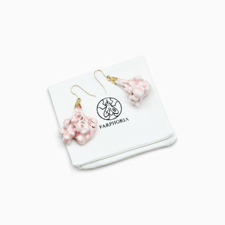 Feminine blush pink floral earrings, a special birthday or anniversary gift for wife