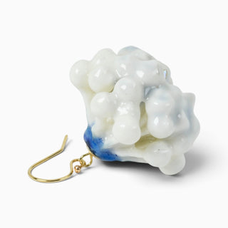 Unique porcelain flower earrings – handmade anniversary gift idea for wife