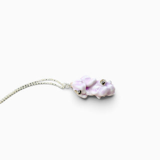 Lightweight botanical porcelain pendant necklace, a distinctive luxury gift for a special woman