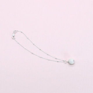 Minimalist porcelain charm bracelet – unique handmade anniversary gift for wife