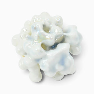 Artistic real flower earring in porcelain – meaningful gift for wife on anniversary