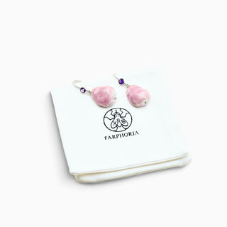 Handmade London porcelain earrings, an original anniversary present for her