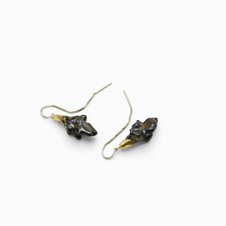 One-of-a-kind real plant earrings handmade in London for an unusual gift for her