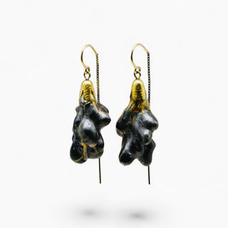 Porcelain 18th wedding anniversary gift earrings for a wife who loves nature