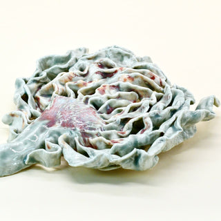 Unique porcelain artichoke sculpture by FARPHORIA, wall-mountable, perfect for anniversary or housewarming gifts.