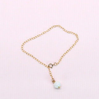 Refined chain bracelet with handmade porcelain charm – meaningful jewellery gift for wife from husband