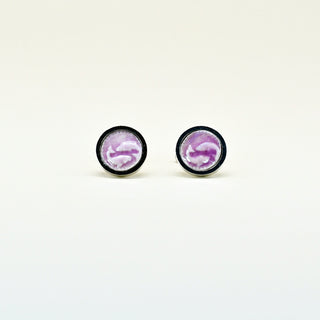 Pisces zodiac porcelain cufflinks handmade ceramic astrology cufflinks in soft purple by FARPHORIA 