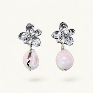 Lightweight pink porcelain teardrop earrings – unique handmade jewellery UK