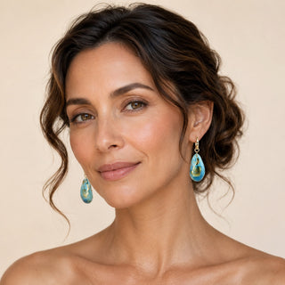 Porcelain mussels earrings by FARPHORIA - the best anniversary gift for a woman who loves the sea