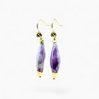 One-of-a-kind porcelain bird earrings handmade in London, an unusual luxury gift for a wife who has everything