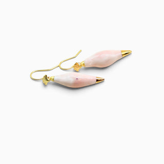 Elegant porcelain bird drop earrings with golden hooks, an unusual gift for a sister
