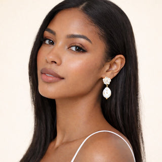 FARPHORIA Amelia handmade porcelain drop earrings for women