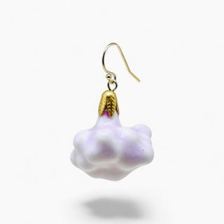 Delicate hollow porcelain flower earring, an original romantic gift for a woman who has everything