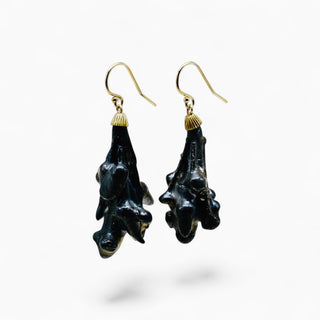 Handmade real flower porcelain earrings, a unique gift for a nature-loving woman