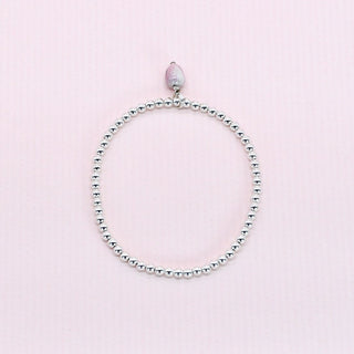 Elegant stretchy bracelet for women with porcelain charm – perfect gift from boyfriend