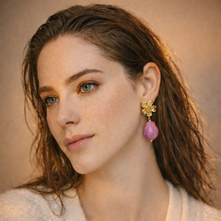 18th wedding anniversary porcelain earrings gift for her