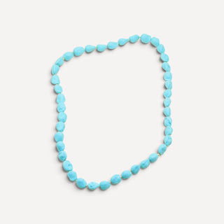 FARPHORIA turquoise porcelain statement necklace, a colourful 18th wedding anniversary gift for a wife.