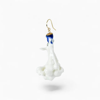 Unusual porcelain jewellery gift for a wife, handmade from a real plant with no identical copy