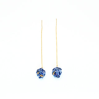 Farphoria_PHOEBE_threaders_earrings_blue_artichokes