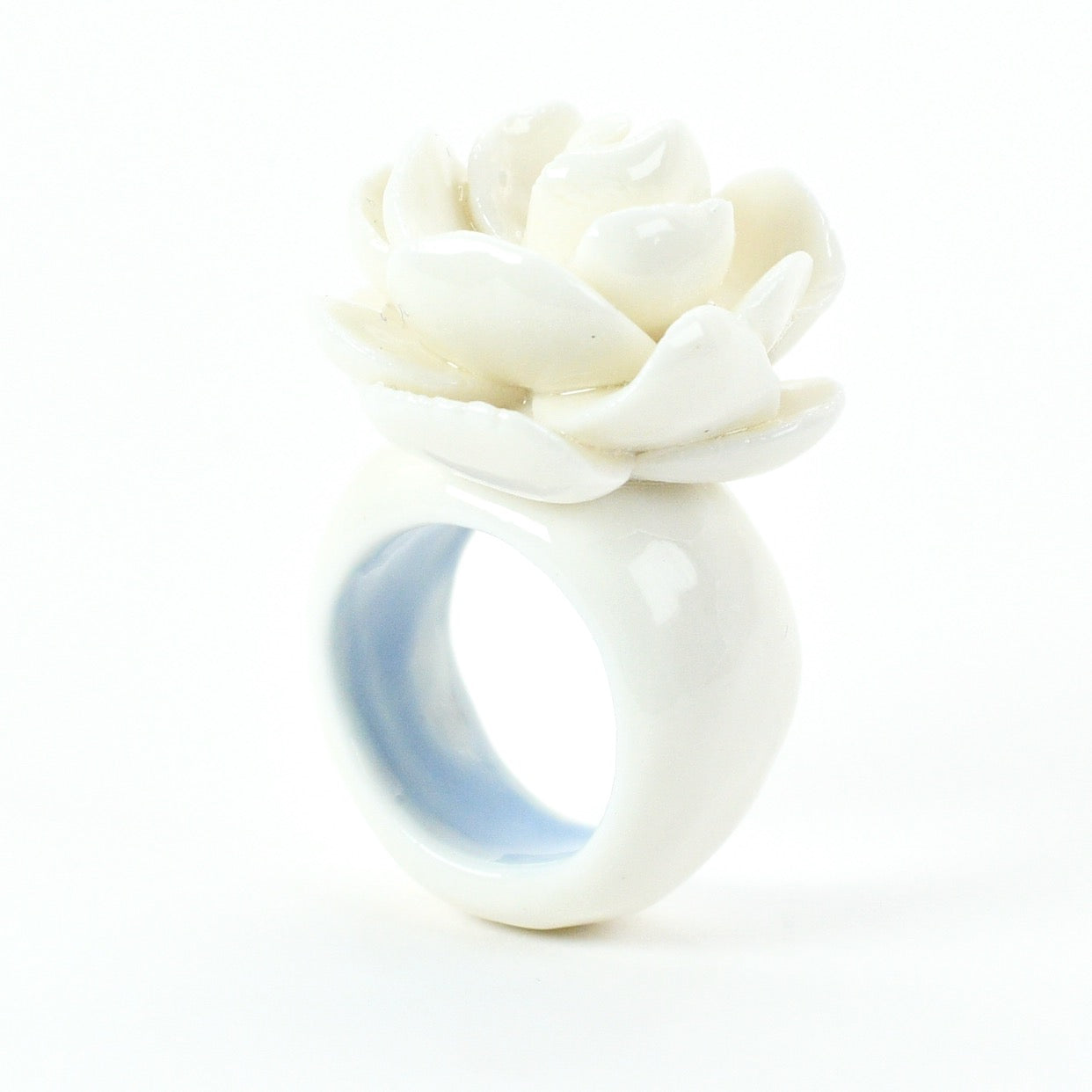 TEA ROSE Porcelain Ceramic Ring