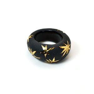 ADHARA Black Porcelain Ceramic Ring