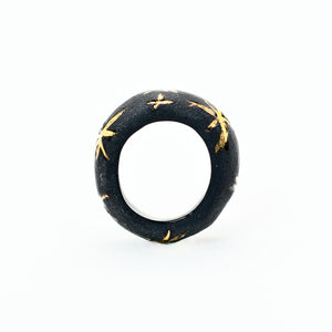 ERIDANI Black Porcelain Ceramic Ring